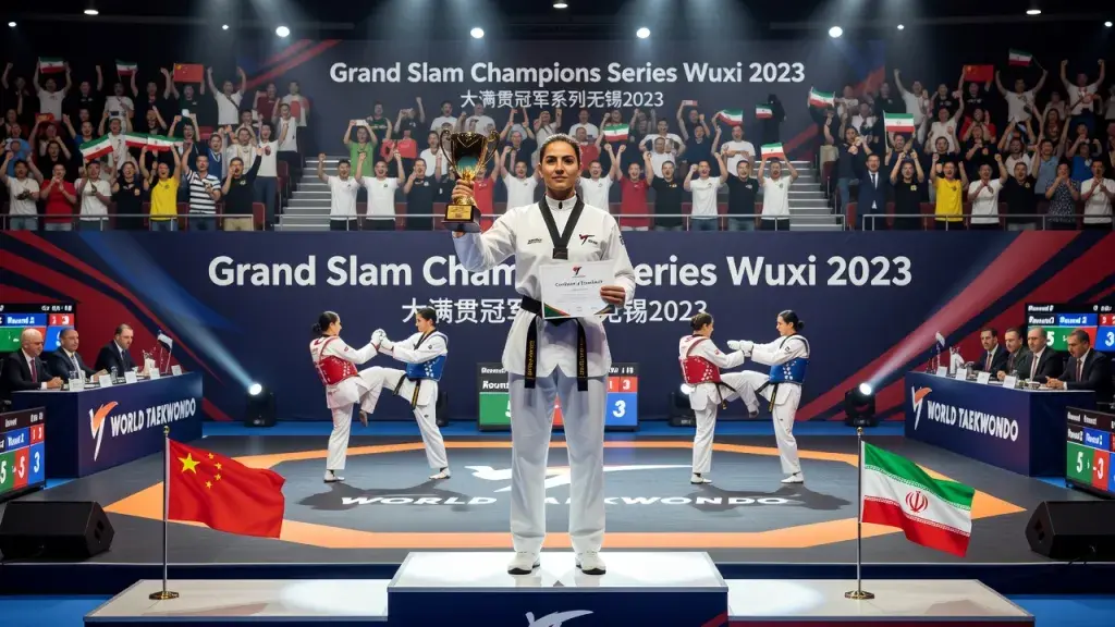 Iraniana Masoumeh Bagheri é eleita melhor árbitra do Grand Slam Mundial de Taekwondo
